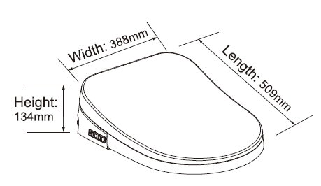 Bidet Smart Seat & Rimless Toilet - Remote Control