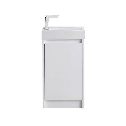 PVC 450 Kickboard, Waterproof Vanity, White Gloss, Poly Hi-rise Top,