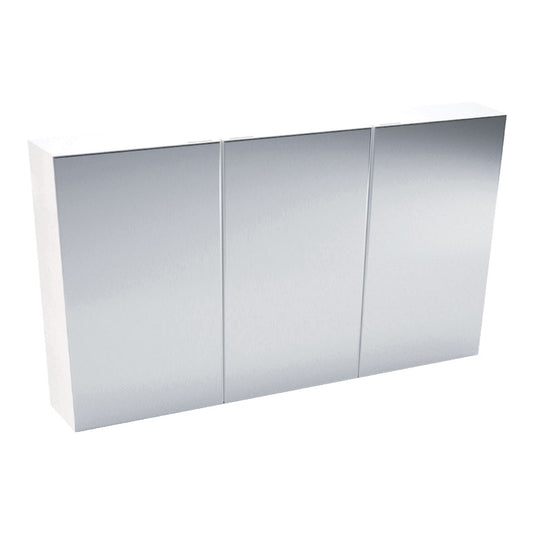 1200mm PENCIL EDGE Solid Shelves Mirrored Shaving Cabinet, Soft Close
