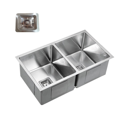 Double Bowl 775 Under/Over/Flush Mount Stainless Steel Sink