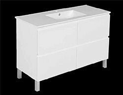 RIVA 1200 ALL DRAWER Vanity, Legs/ Kickboard, Single Ceramic Top