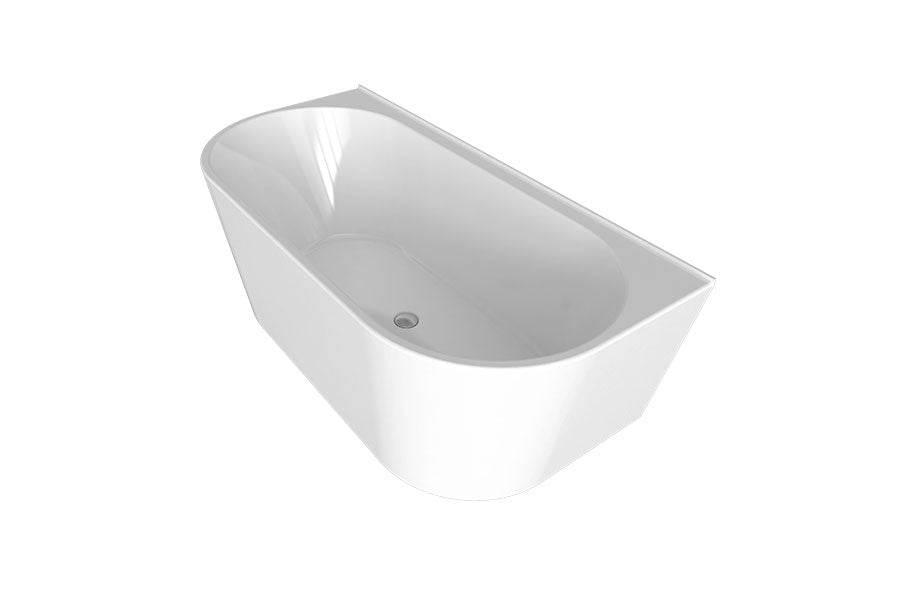 ALEGRA 1700 Back-to-Wall Freestanding Bath -WHITE