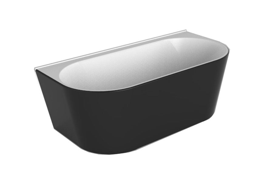 ALEGRA 1700 Back-to-Wall Freestanding Bath - BLACK