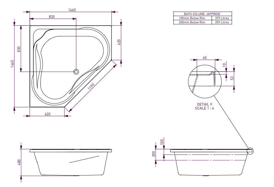 Decina ANGELIQUE 1295 SPA - Contour 14 Jets