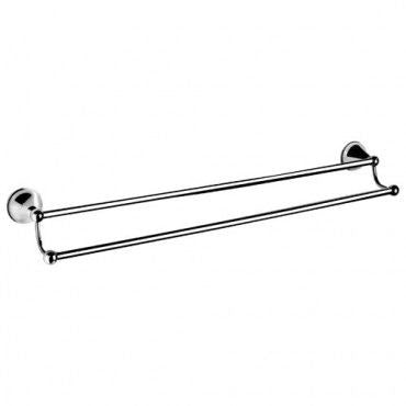 CLASSIC Double Towel Rail 800mm - Chrome/ White/ Ivory