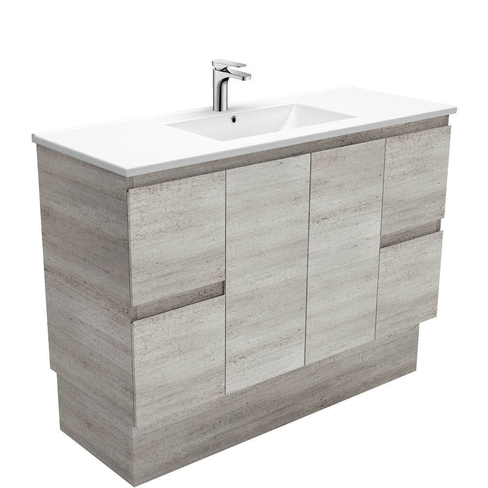 CONCRETE 1200 Vanity, Kickboard, Slimline Ceramic Top