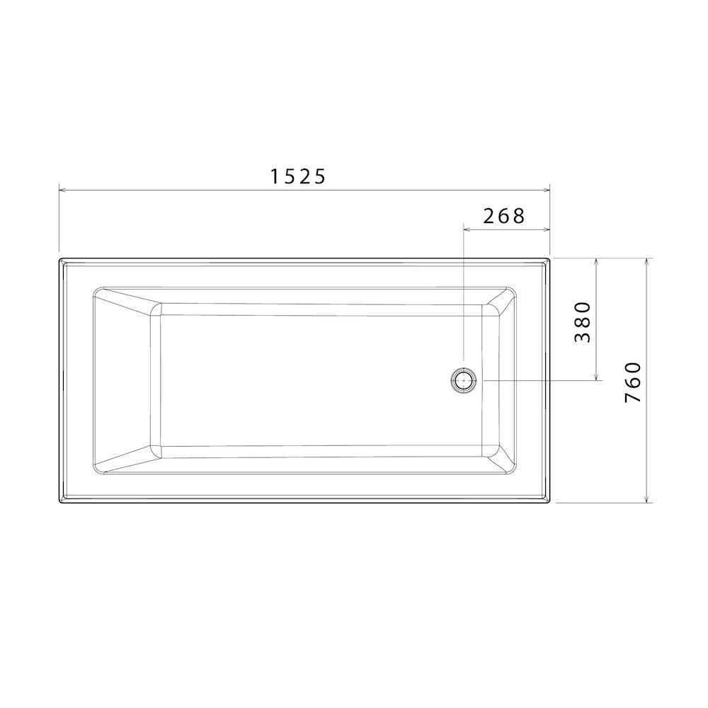 Caroma NEWBURY BATH 1525, 1675 & 1800 or SHOWER BATH