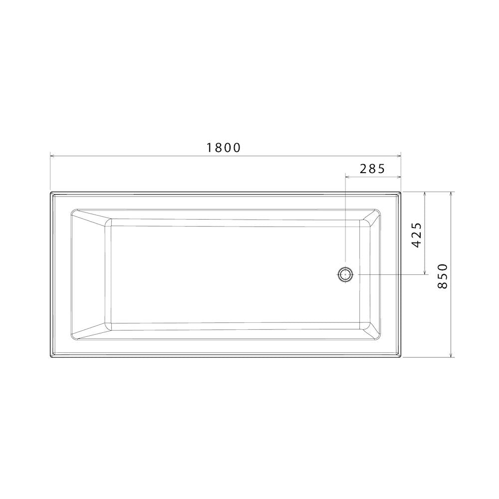 Caroma NEWBURY BATH 1525, 1675 & 1800 or SHOWER BATH