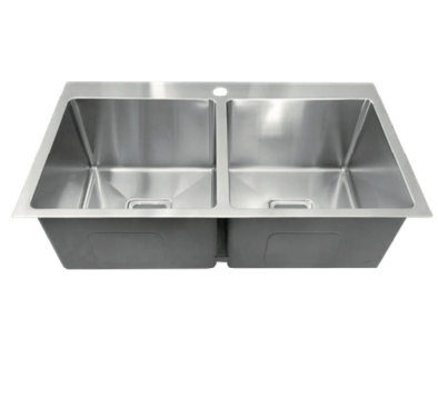 Double Bowl 775 1TH Under/Over/Flush Mount Stainless Steel Sink