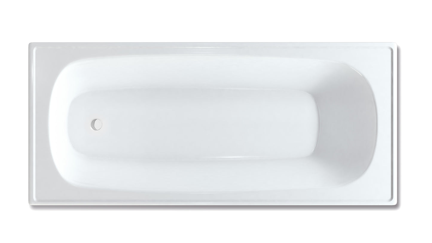 Stella 1500 & 1700 PRESSED METAL BATH - White