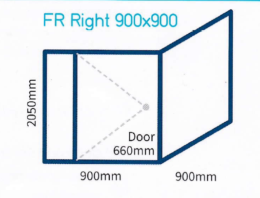 EASY-FIT FRAMELESS SHOWER SCREEN with LEAK-FREE ANGLE