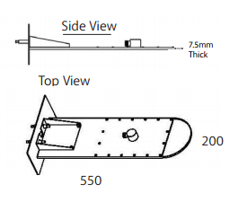 BLOCK Shower Wall Mounted 550 mm Reach Round