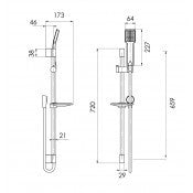 LEXI Hand Shower on Rail LE680 CHR
