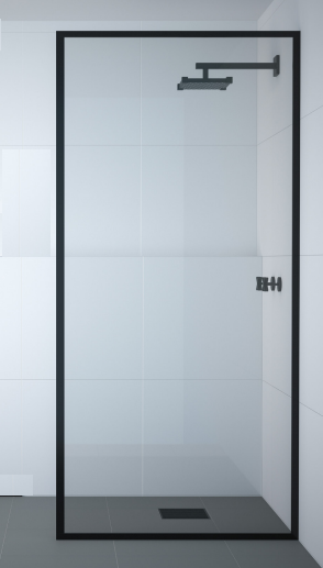 Framed Fixed Panels MATTE BLACK 900/ 1000/ 1200 x 2000H mm