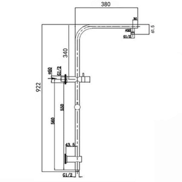 Twin Shower 250 NORI with Diverter Brushed Nickel