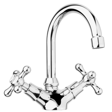 CLASSIC Twinner Basin Tap Swivel Spout Cermaic Dsc