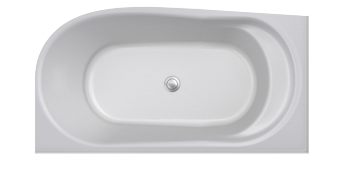 Natalia 1500 Back-to-Wall CORNER Freestanding Bath