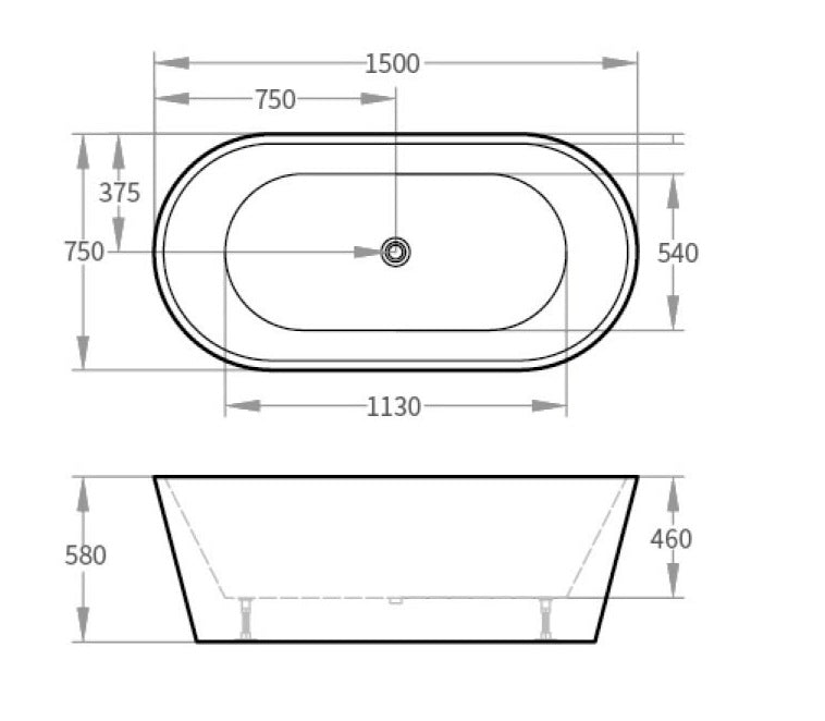 PRATINA 1500 Freestanding Luxury Bath - White