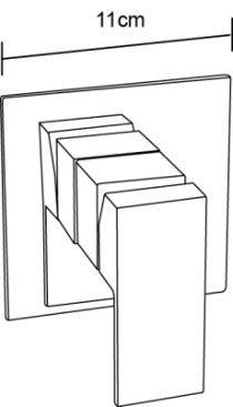 Quadra Linear Square Wall/ Shower Mixer