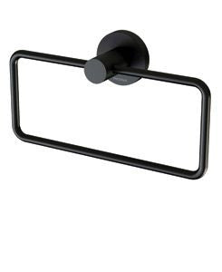 RADII BLACK Guest Towel Holder Round Plate