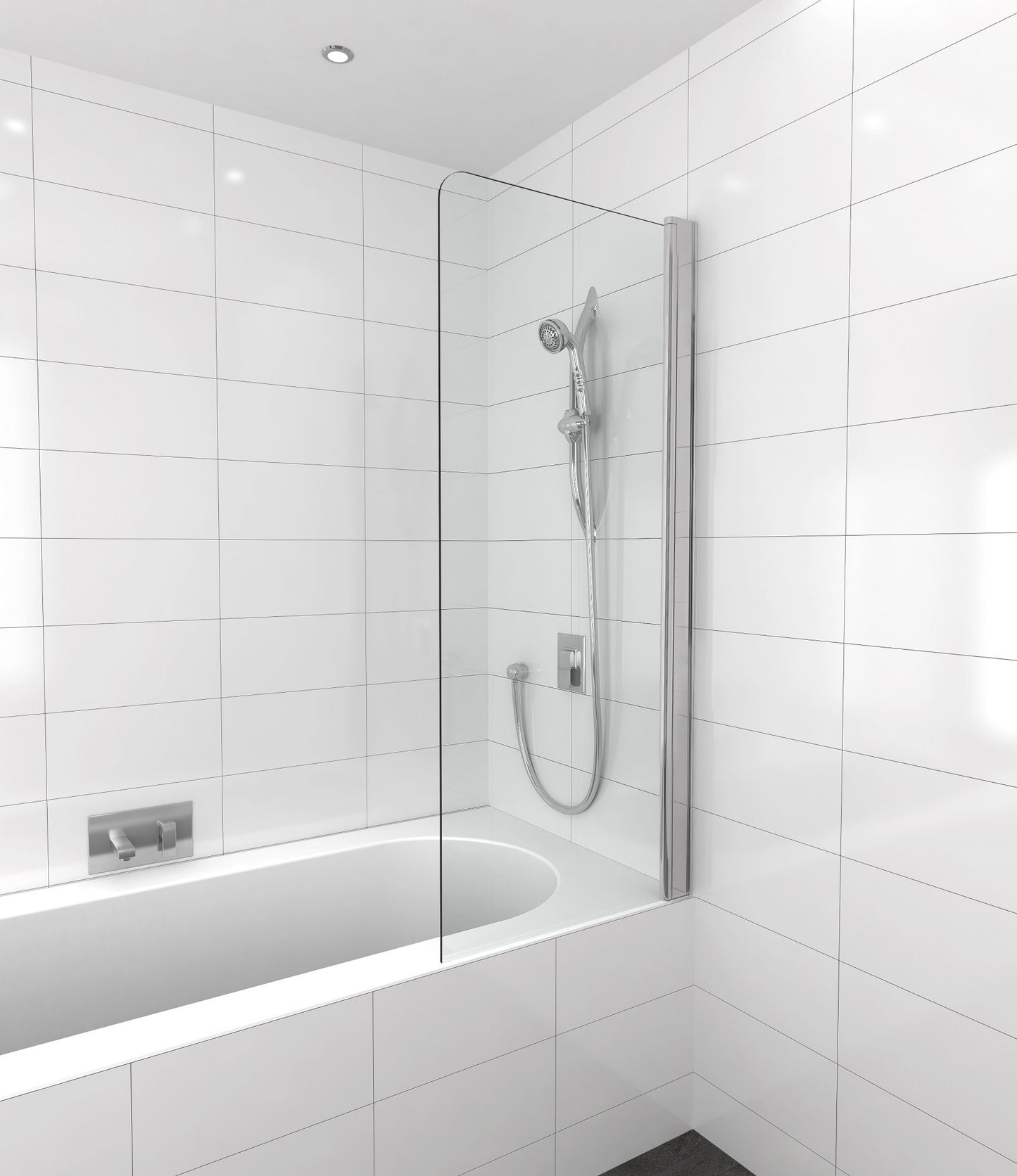 Bath Screen SINGLE SWING Safety Glass 10 yr warranty