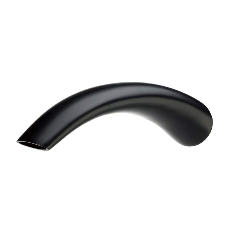 BLACK Curved Bath Wall Spout 185mm