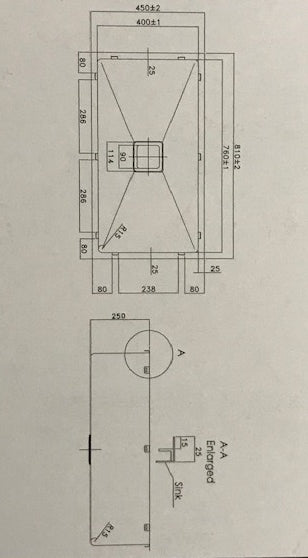 Single Bowl 810 Under/Over/Flush Mount Stainless Steel Sink