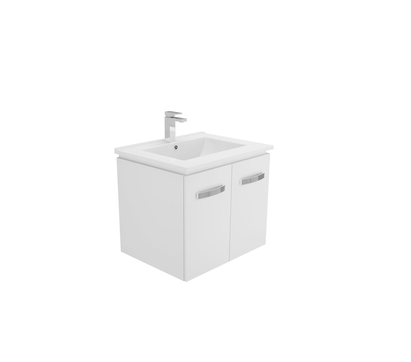 600 Wall Hung Quadra Vanity, Slimline Ceramic Top