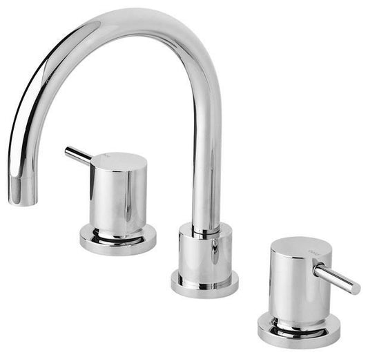 VIVID Pin Lever Basin Set Swivel Gooseneck Outlet