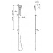 Vivid slimline Water Thru Rail Shower VS687 CHR