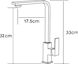 Quadra Square Sink Swivel Mixer