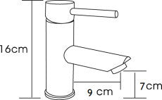 ELLE Basin Mixer with Pin Handle