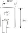 Quadra Square Wall Mixer with Diverter