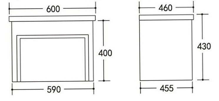 BLACK STRIPE 600 All Drawer Wall PVC Hung Vanity, Slimline Ceramic Top