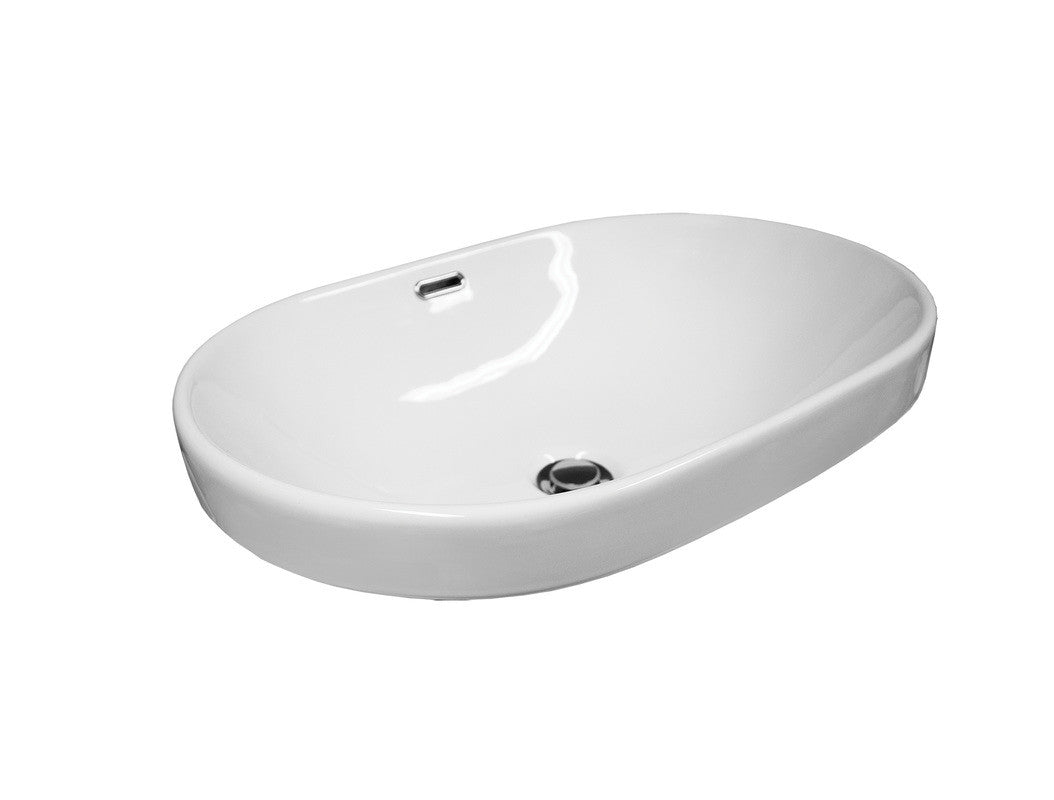 Semi-Inset Low Profile OVAL 590 Basin