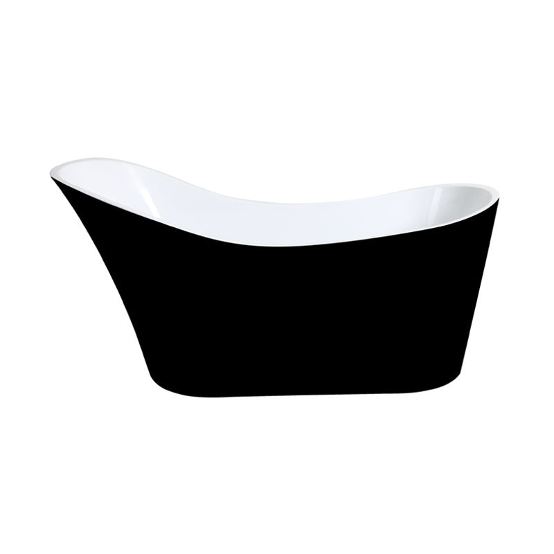 HI-BACK SLIMLINE 1700 Freestanding Luxury Bath - BLACK