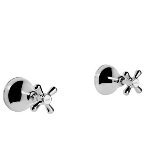 CLASSIC Wall Stop Taps - Chrome/ White/ Ivory