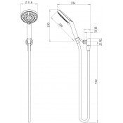 VIVID Hand Shower on Bracket MATTE BLACK V683 MB