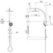 VIVID Twin Shower GUN METAL V726 GM