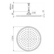 VIVID Flush Mount Ceiling Shower 314mm Round VS5090-00