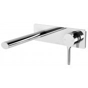 VIVID Slim Line Oval Wall Basin Set 175mm VV785 CHR