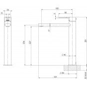 VIVID Slim Line Oval Vessel Mixer Chrome VV790CHR