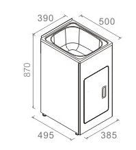 27L Laundry Tub & Cabinet 390W x 500D