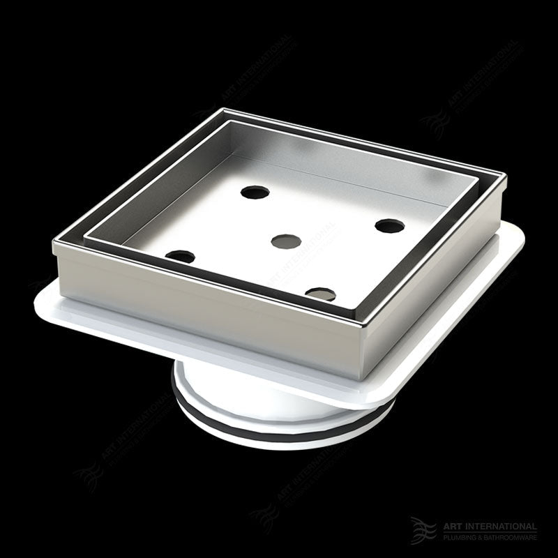 Grate 316 Stainless Steel TILE INSERT 50/80/100mm Square with Mega Flange
