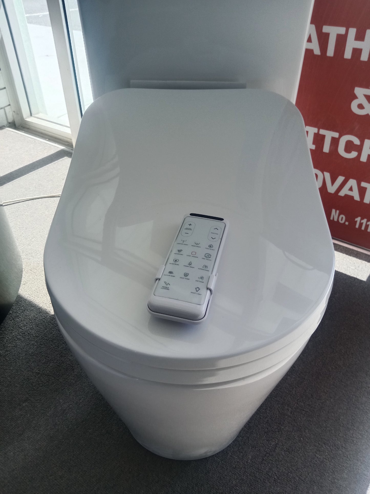 Bidet Seat & Rimless Toilet - Remote Control