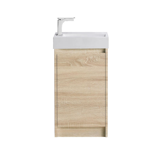 BRONTI 450 OAK Vanity, Kickboard, Cast Marble Poly Top