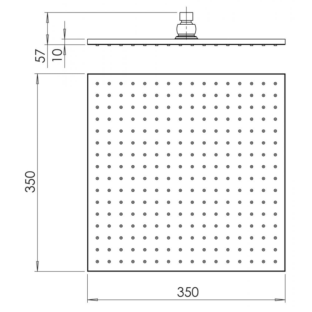 LEXI Shower Rose Only 350mm Square LE 5001-00