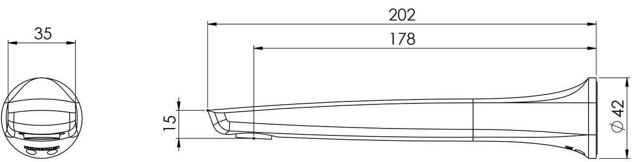 Subi 180mm Wall Spout