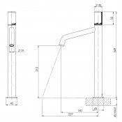 TOI Tall Vessel Basin Mixer 108-7900-00