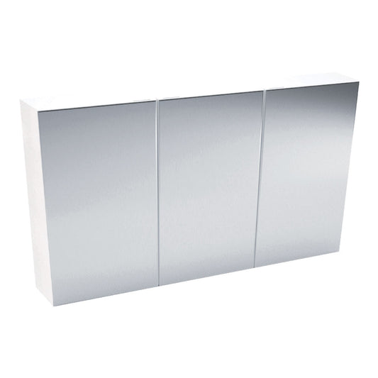 PENCIL EDGE 1200 Solid Shelves Mirrored Shaving Cabinet, Soft Close